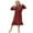 Red, variant on Uccdo Teens Big Girls Cotton Nightgown Long Sleeve Pajamas Sleepshirts Dress Sleepwear Loose Fit 5-14 Years