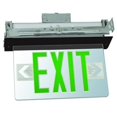 thumbnail image 1 of Morris Products 73417 Recessed Mount Edge Lit Exit Sign Double Sided Legend, Green LED - Black Housing, 1 of 1