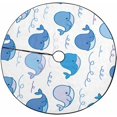 thumbnail image 1 of FMSHPON Whale Cartoons Xmas Christmas Tree Skirt Stand Mat for Holiday Party Decoration Indoor Outdoor 36 inches, 1 of 3