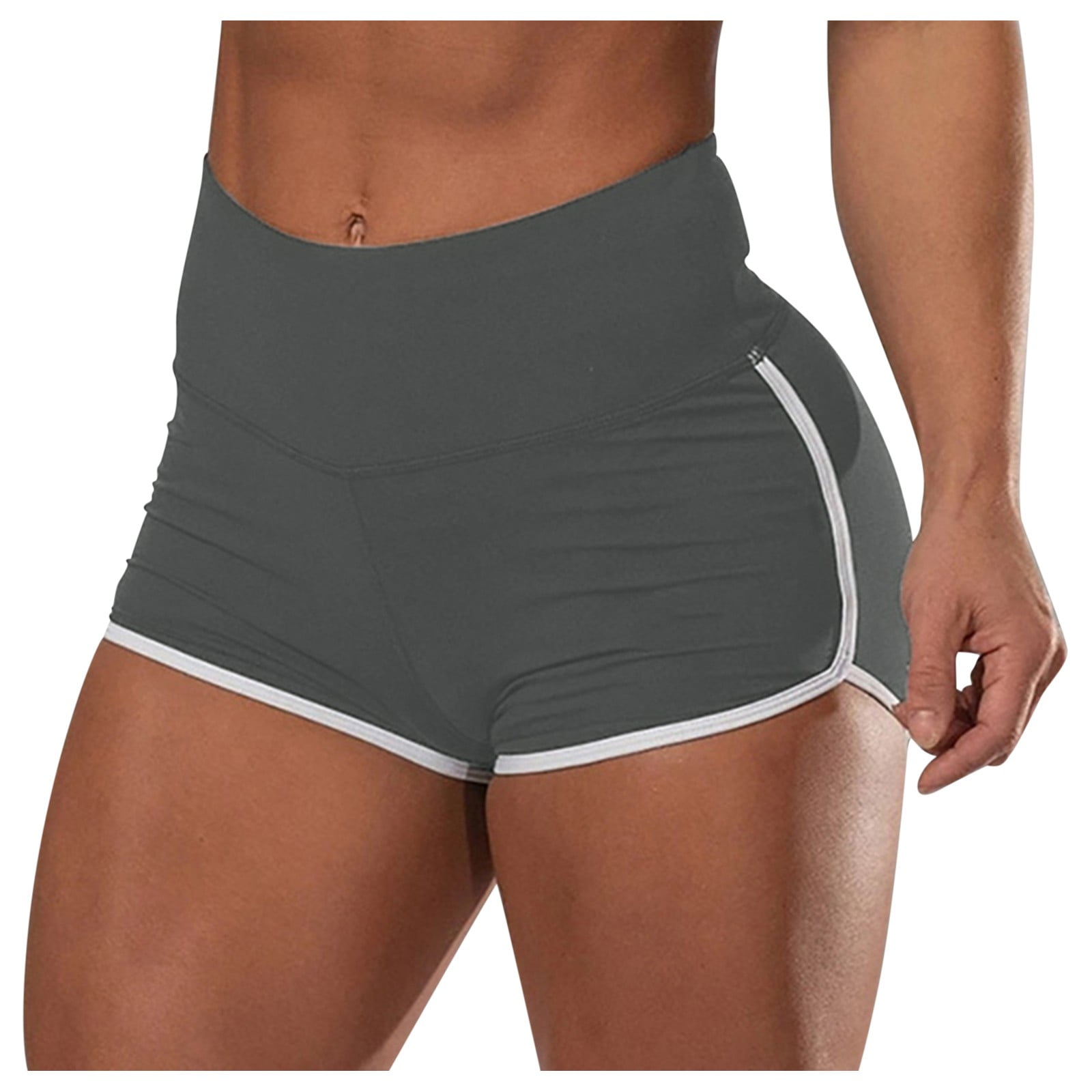 adviicd Petite Short Pants For Women Yoga Clothes Womenâ€™s High Waist  Booty Yoga Shorts Gym Workout Spandex Dance Hot Pants Lifting Rave Bottoms  Grey XXL 