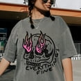 thumbnail image 1 of ALVORD Tout Va Bien Squelette Flammes Roses Chemise Rebelle Unisexe P-5TG, 1 of 4