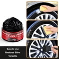 thumbnail image 5 of Car Tire & Plastic Trim Renewal Paste – Restores Deep Black Shine, Non-Greasy Gel, Prevents Cracking, Easy Sponge Application for Cars, Trucks, Motorcycles (3Pcs), 5 of 7