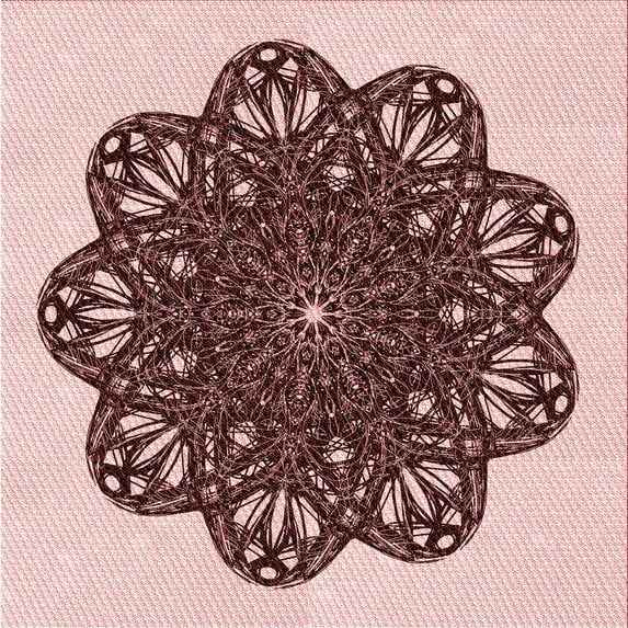 Ahgly Company Machine Washable Indoor Square Transitional Brown Red Area Rugs, 6' Square