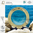 thumbnail image 3 of Nagina International Deluxe Nautical Brass Polished Porthole Window | Pirate's Boat Decorative Flange Port Hole| Captain's Maritime Beach Home Decor & Gifts (6 Inches), 3 of 9