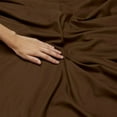 thumbnail image 2 of 1800 Thread Count 5 Piece Deep Pocket Egyptian Comfort Bedroom Bedding Sheet Set Split King Size Chocolate Brown Colour, 2 of 6