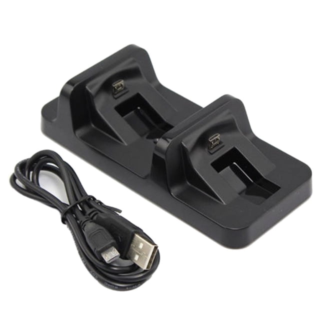 Methold Base de carga para Play Station Cargador USB dual para consola de juegos PS 4 Cargador de batería Base de control manual Soporte del Electrónica