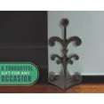 thumbnail image 4 of Comfify Cast Iron Fleur De Lis Doorstop Wedge with Felt Bottom 7.75 x 4 x 3.5 Inch Antique Rust Brown, 4 of 7