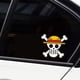 thumbnail image 1 of 2 pegatinas de One Piece para coche - Calavera de Luffy con Sombrero de Paja - 11 x 10 cm, 1 of 5