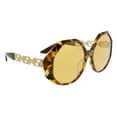 thumbnail image 3 of Versace 0VE4395F 5119/759 Oval Tortoise Brown Sunglasses for Womens, 3 of 5