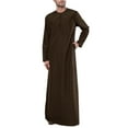 thumbnail image 4 of OUSITAID Robe Décontractée Ample Musulmane Arabe Dubai à Manches Longues avec Fermeture Éclair, 4 of 6