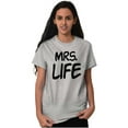 thumbnail image 5 of Just Married Newlyweds Cute Matching Women's Graphic T Shirt Tees Brisco Brands L, 5 of 6