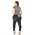 thumbnail image 3 of Blusa sin mangas animal print Roman Fashion /Tallas Extras, 705 (Print gris) gris 38, 3 of 5