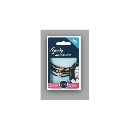 - Goody Double Wear Floating Beaded Elastics Ponytailer ~ Goldtone