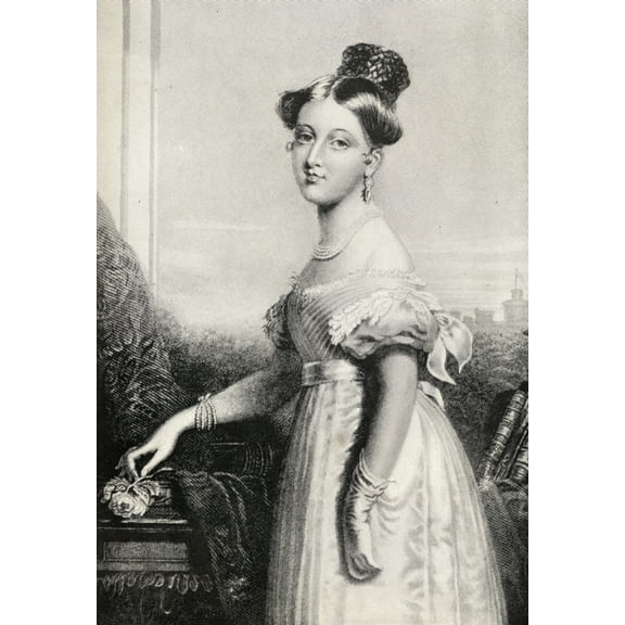 Princess Victoria 1819-1901 At The Age Of Sixteen. From A Drawing By Sir George