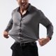 thumbnail image 5 of pstuiky Camisas de invierno de manga larga para hombre, Camisa informal de manga larga con botones y elástico para hombre camisetas de hombre s, 5 of 9