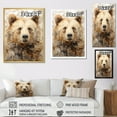 thumbnail image 4 of Designart "Minimalist Bear Amidst Ice" Animals Bear Wall Decor, 4 of 7