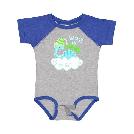 

Inktastic Mama s Lil Dino with Cute Blue Baby Dinosaur Gift Baby Boy or Baby Girl Bodysuit