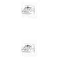 thumbnail image 1 of kurtrusly Home Bathroom Kitchen Self Adhesive Window Curtain Rod Clip Nail-free Puncture-free Towel Rods Holder Hanger Clamp Transparent 1pc 2Set, 1 of 1