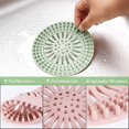 thumbnail image 3 of Atrapapelos de silicona duradero, tapón para el pelo, tapas de desagüe de ducha, fácil de instalar y limpiar, apto para baño, bañera y cocina, paquete de 5, 3 of 5