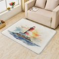 thumbnail image 2 of Lighthouse Area Rugs for Bedroom Living Room - 2x3 ft - Starry Night Carpet for Home Decor - Nautical Patterned Decorative Indoor Small Rug - Washable & Soft & Non Slip & Low Pile Z&0510, 2 of 7