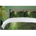 thumbnail image 4 of Ambesonne Nepal Duvet Cover Sets, Forest in Asia Touristic, 2-Queen, Green Brown, 4 of 7