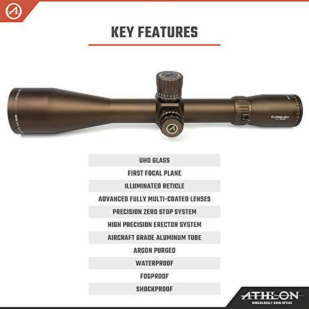 Athlon Optics Ares ETR Rifle Scope 4.5-30x 56mm Illuminated APLR2 MOA Reticle Brown
