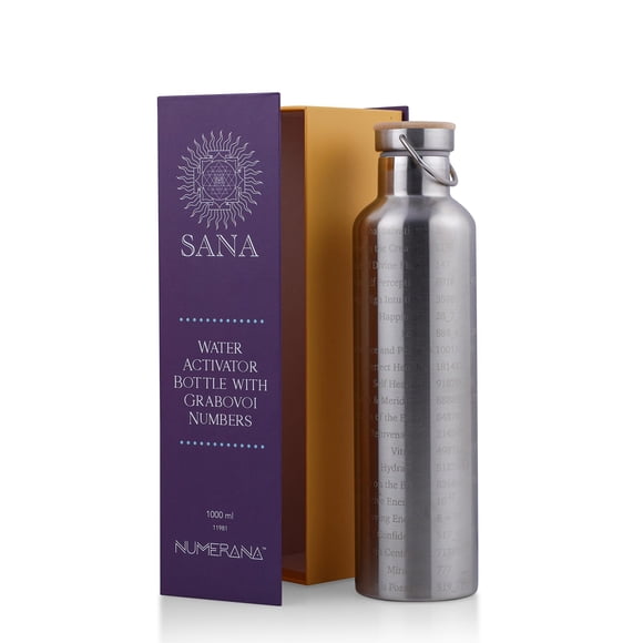 Botella de agua SANA Numerana Grabovoi 750 ml de acero inoxidable