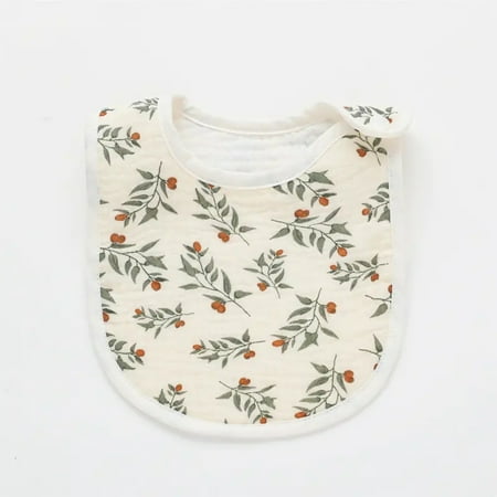 

SHENZHHONGCYC Soft Stylish Cute 4-Pack of Adjustable Floral Pattern Baby Drool Bandana Bibs - Absorbent Teething Bibs for Boys and Girls