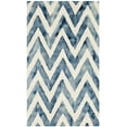 thumbnail image 2 of Safavieh Dip Dye Lara Distressed Wool Area Rug, Ivory/Navy, 3' x 5', 2 of 7