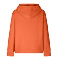 thumbnail image 4 of Sweats à Capuche pour Femmes à la Mode Femmes à Manches Longues Col Rond Femmes Sweat-Shirts à Capuche Tops Blouse en Vrac Cordon de Serrage Poche Sweat à Capuche, 4 of 5