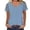 C-Blue587, variant on DHFJKG Women's Short Sleeve T Shirt V Neck Patchwork Lace Crochet Solid Color Summer Fashion Tee Casual Dressy Work Tunic Versatile Tops