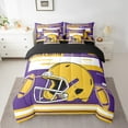 thumbnail image 2 of Feelyou Soccer Bedding Comforter Set 7 Pieces for Boys, American Football Full Bedding Set, Rugby Sports Lover Fitted Sheet Flat Sheet, Breathable Room Decor, 2 of 7