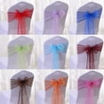 thumbnail image 2 of XmhyTop-A Chair Sashes for Dining Chairs Light Purple Sheer Fabric Chair Cover Bows, 17x275cm, 4 Pcs, 2 of 5