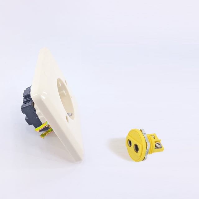 Moluckfu Adaptador Panel Tipo K Amarillo Para Uso En Calefactores Y Controles