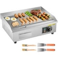 thumbnail image 1 of VEVOR Commercial Electric Griddle, 21 x 11.8 inch, 1750W, 122-570°F Adjustable Temp Control, Stainless Steel Countertop Flat Top Grill with 2 Spatulas, 2 Brushes and 4 Foot Pads, 1 of 9