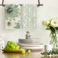 thumbnail image 2 of Green Floral Leaves Boho Kitchen Towels Dish Towels, 18x26 Inch Seasonal Spring Summer Decoration Hand Towels Set of 4, 2 of 6