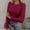 Wine, variant on Women's Long Sleeve Stretch T-Shirt Soft Ribbed Crewneck Casual Fitted Basic Top Comfortable Everyday Wear