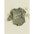 thumbnail image 3 of Suealasg Baby Boys Girls Valentine’s Day Romper 3M 6M 12M 18M Toddler Spring Bodysuits Infant Boys Girls Letter Heart Print Long Sleeve Round Neck One Piece Jumpsuit, 3 of 9