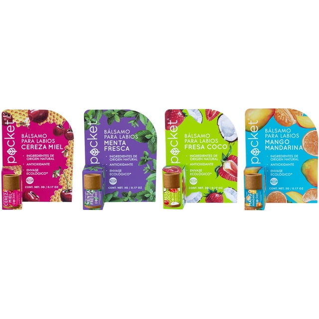 Bálsamo Labial Pocket 4 Pzas/Varios sabores