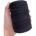 thumbnail image 2 of Twine String , Gixusil 656 feet/200 m Cotton Butchers Twine String Cooking Kitchen Twine for Crafts Roasting Gift Wrapping DIY Decoration Gardening Packing Materials,Bundling，Black, 2 of 7