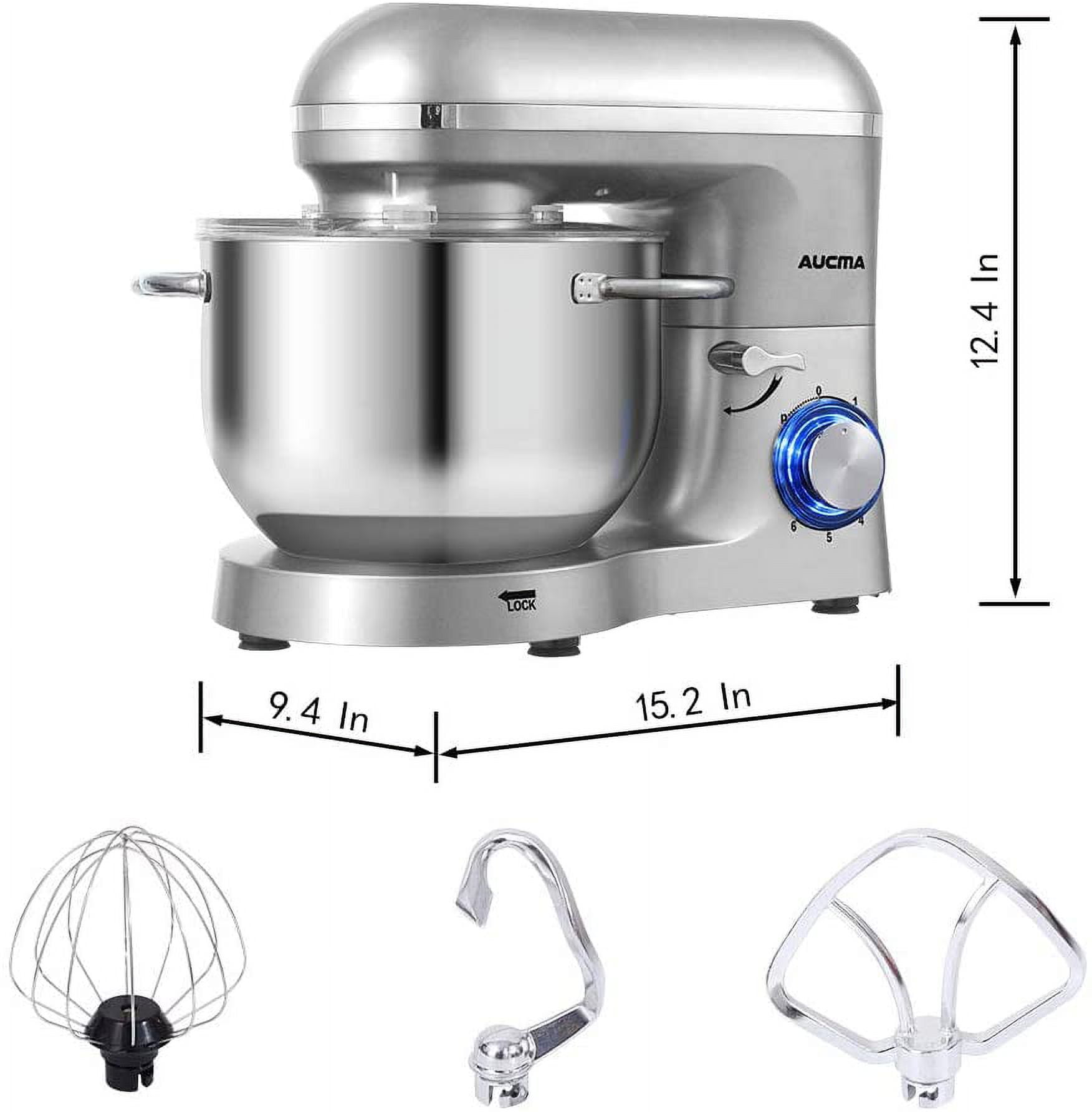 Aucma Stand Mixer 7L Tilt-Head 6 Speed Electric Kitchen Mixer with Dough  Hook Wire Whip & Beater 1400W Royal Blue