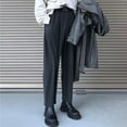 thumbnail image 2 of Pantalones de pana Pantalones de hombre cálidos y suaves de color sólido de moda de corte holgado informal para otoño Negro XL, 2 of 4