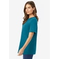 thumbnail image 3 of Woman Within Plus Size Perfect Short-Sleeve Crewneck Cotton Tee, 3 of 6
