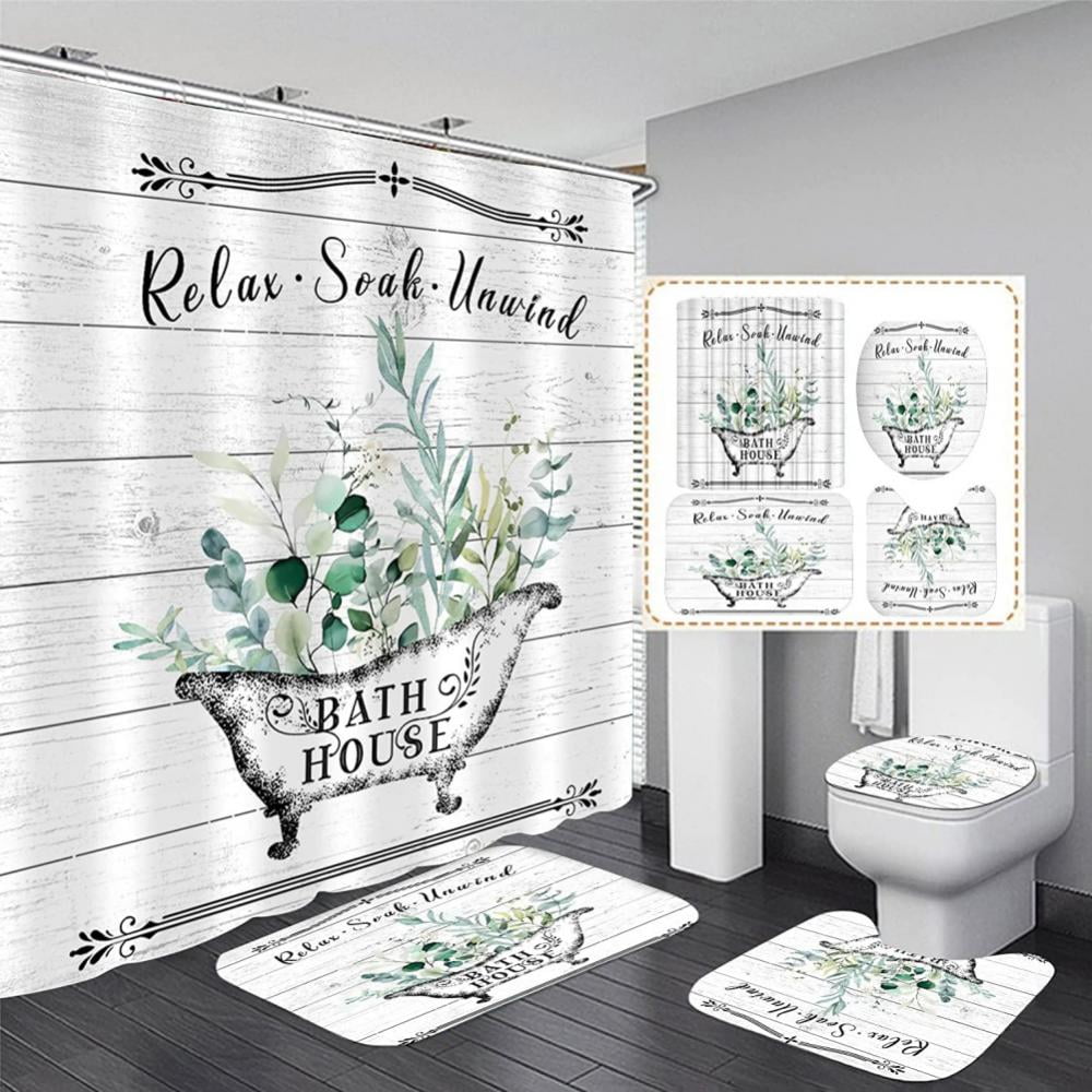 Rustic Farmhouse Shower Curtain Personalized