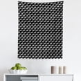 thumbnail image 1 of Abstract Tapestry, Monochrome Minimal Geometric Circles Design in Diagonal Contemporary Boho, Fabric Wall Hanging Decor for Bedroom Living Room Dorm, 5 Sizes, Charcoal Grey White, by Ambesonne, 1 of 1