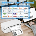 thumbnail image 6 of Bluetooth Thermal Shipping Label Printer, Wireless 4x6 Label Printer for Shipping Package and Small Business, Compatible with Android iOS Windows Mac, High Speed Labels Maker Printer, 6 of 9