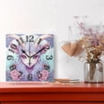thumbnail image 2 of Goat Head Roses Flowers Wall Clock Square Silent Non Ticking Battery Operated Clock for Home Bathroom Kitchen Bedroom Living Room, 2 of 8