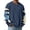 Dark Blue, variant on Sweatshirts for Men Casual Long Sleeve Pullovers Camo Color Block Vacation Ribbed Knit Tee Spring Trendy V Neck Clothing Coffee S