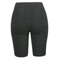 thumbnail image 3 of A2Y Women's Mid Length Fitness Workout Seamless Ribbed Biker Shorts Charcoal SM, 3 of 5