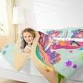 thumbnail image 5 of Feelyou Cartoon Pink Dinosaur Bedding Comforter Set, Watercolor Twin Comforter Sets, Animal Music Party Reversible Bedding Set, Lightweight Room Decor, 2 Pieces, 5 of 9